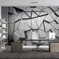 3D Low-Poly Triangular Tessellation Modern Wall Mural (Design 77)
