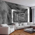3D Industrial Concrete Tunnel Perspective Optical Illusion Mural (Design 79)