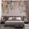Romantic Cascading Blossoms & Candle Lanterns Wall Mural